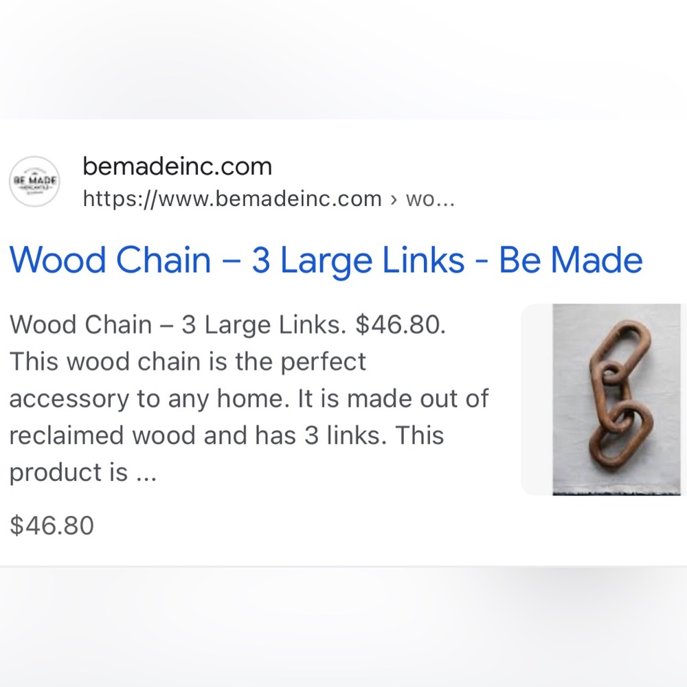 Be Made mercantile Farmhouse Wood Links